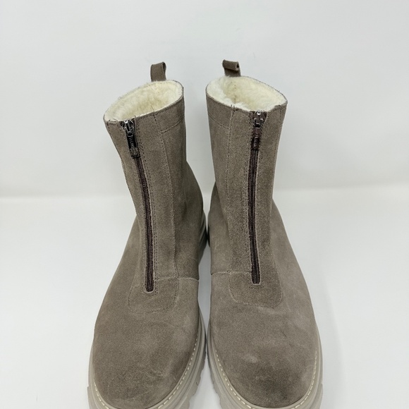 La Canadienne Delta Shearling Lined Suede Bootie Sz 10 - Picture 9 of 15